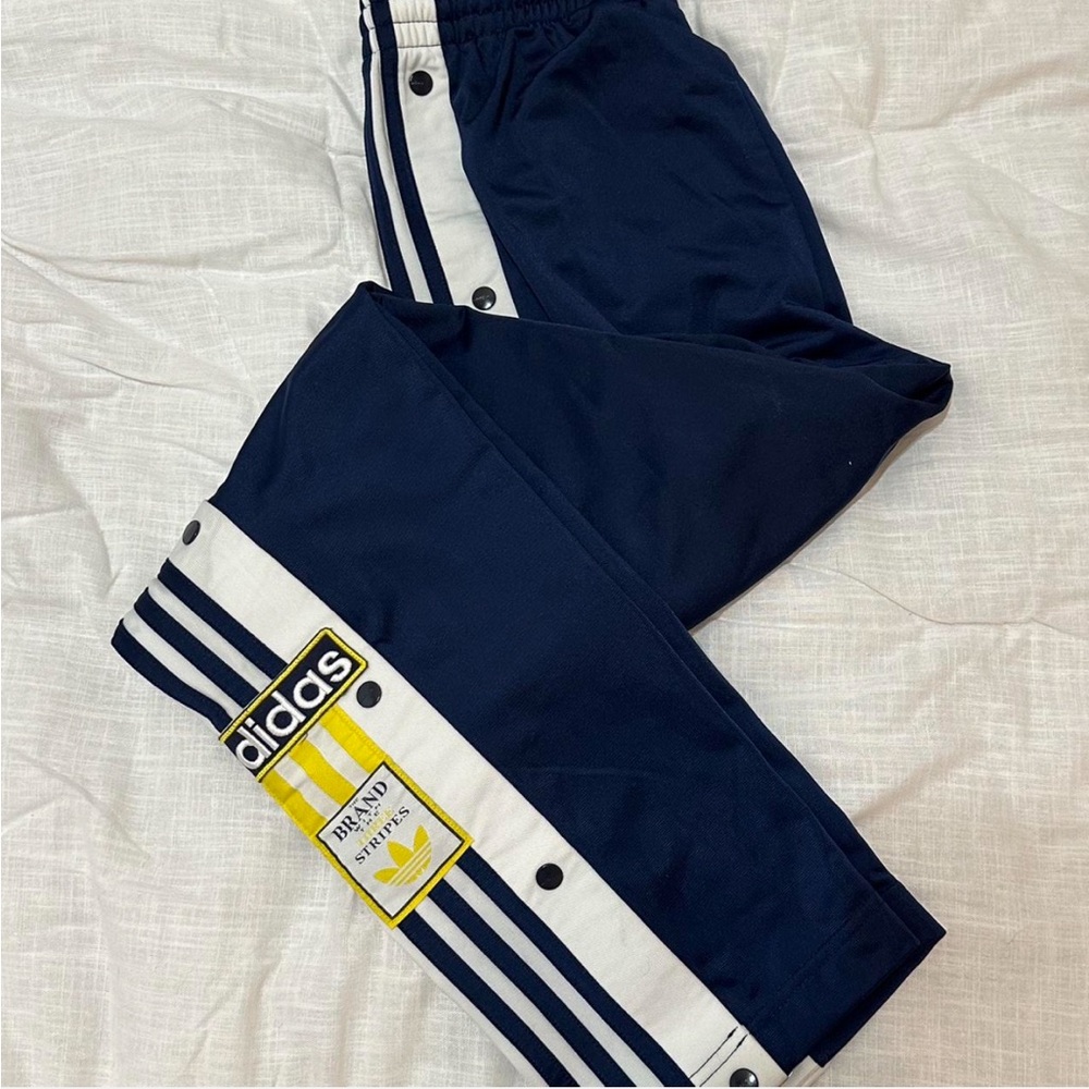 Dark blue Adidas track pants